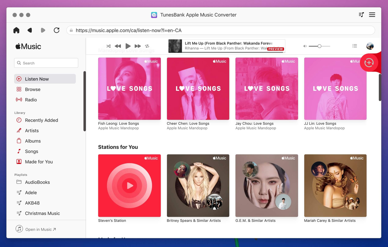 TunesBank Apple Music Converter インターフェース